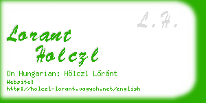 lorant holczl business card
